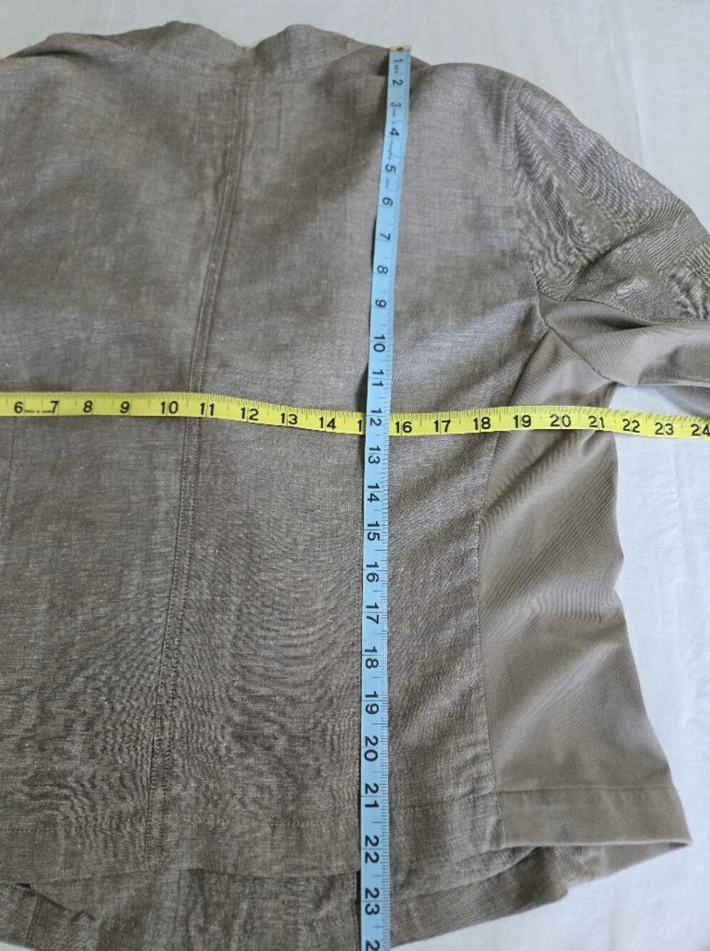 NIC+ZOE Taupe Linen-Blend Sundown Moto Jacket